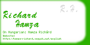 richard hamza business card