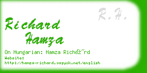 richard hamza business card